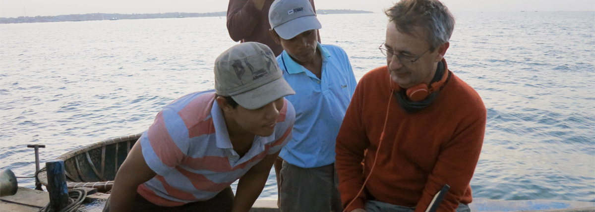 Stéphane auf dem Fischerboot